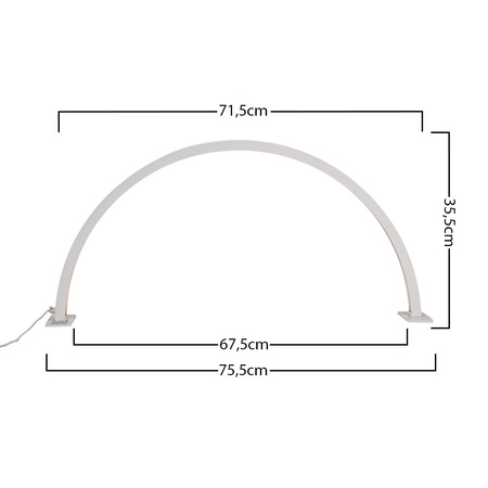 Lámpara LED de belleza de 35 W con forma de arco, de escritorio, sin sombras, blanca con circonitas, tamaño L, modelo HQ-75X