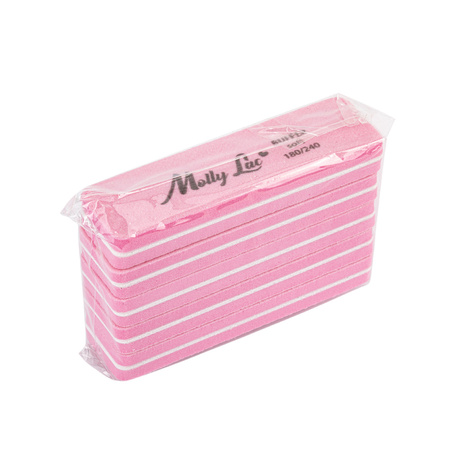 Disque de polissage double face Buffer mini large Soft 180/240 rose MollyLac, lot de 5