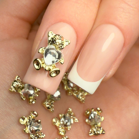 3D-Bären-Nageldekorationen von Molly Nails Nr. 2, 10 Stück
