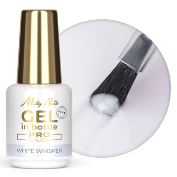 Gel de construction en flacon avec pinceau « Gel in Bottle » Molly Nails Pro Salon White Whisper, sans HEMA/Di-HEMA, 15 g