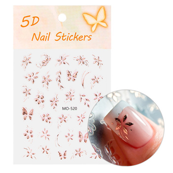 5D-Nagelaufkleber mit selbstklebenden Blumen MO-520