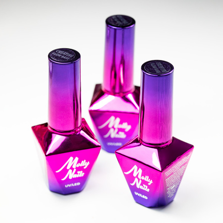 MollyNails Water Drop Effect Set: Creative Flow Base (HEMA/Di-HEMA-frei) 10 g und Top Liquid Glass (HEMA/Di-HEMA-frei, klar, ohne Abwischen) 10 g