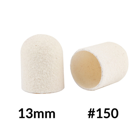 Capuchones para pedicura de 13 mm, gradación 150, 10 unidades, Fabric Podo AlleMed, blanco