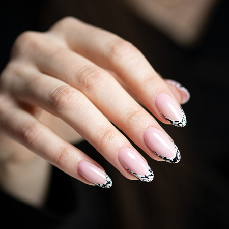 Creative Flow Color Gel - Gel creativo para Nail Art con efecto de diseños difuminados y suaves Molly Nails Black, sin HEMA ni Di-HEMA, 5 g