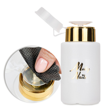 Flacone con dosatore a pompa per smalti Molly Nails, dorato, 150 ml