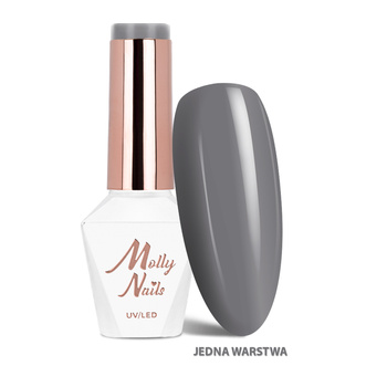 Гібридний лак LED/UV Gel Polish The Trend Edit № 307 Steel MollyNails без HEMA/Di-HEMA, 8 г