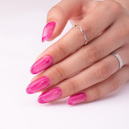 5+1gratis Lakier hybrydowy Molly Nails Neon Flashy Cat Eye HEMA Free 8g Nr 173