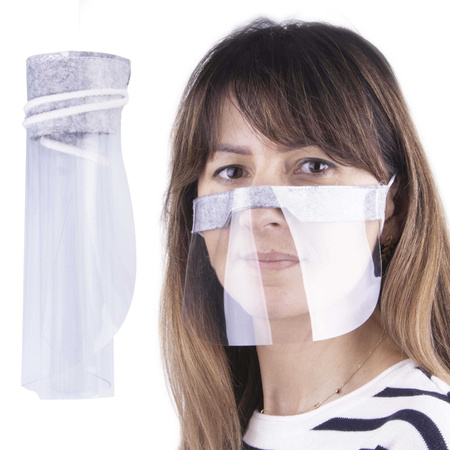 Flexible half-face mask, reusable, universal, gray, sewn