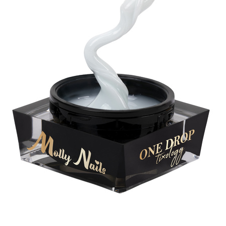 Żel budujący z tiksotropią MollyNails One Drop Tixology Silky White 15g