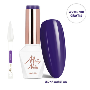 Smalto ibrido LED/UV Gel Polish The Trend Edit n. 305 Nightfall MollyNails senza HEMA/Di-HEMA 8 g+ Campionario "Purples" IN OMAGGIO