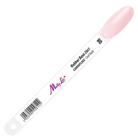 Musterkatalog: 2-in-1-Stäbchen „Rubber Base“ in Camouflage Cool Nude Nr. 8