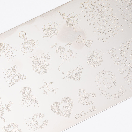 Plate for stamps with QQ patterns No. 48