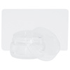 Tampon en silicone pour plaques avec raclette 8 x 5 cm et capuchon de protection transparent, boîtier ergonomique