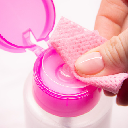 Pink pump dispenser for liquids, 150 ml