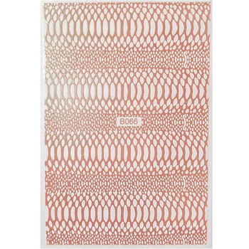Autocollants pour ongles fins, irisés, motif peau de serpent « Snake Skin » rose doré