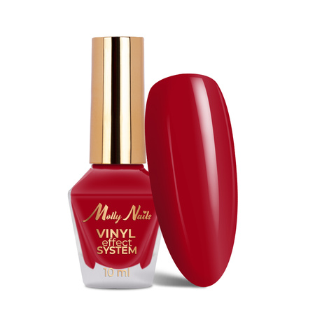 Klassischer Nagellack STEP 2: Color Lacquer Vinyl Effect System MollyNails Red 10 ml