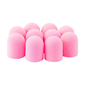 Pedicure caps 7 mm, 240 grit, 10 pcs Fabric Podo AlleMed Pink