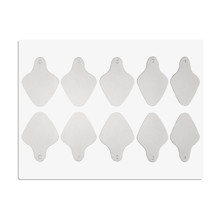 Moules autocollants en silicone pour Dual Form, forme ovale courte ST012-2 MollyLac, 24 pièces