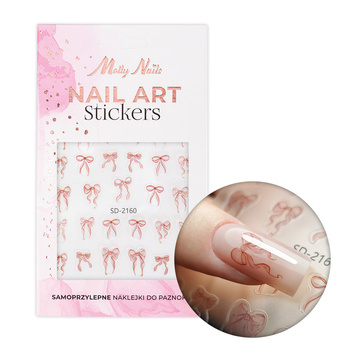 5D self-adhesive nail stickers, red bows SD-2160 MollyNails