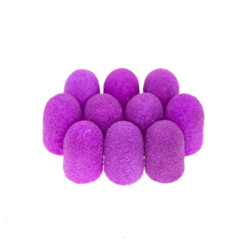Capuchons pour pédicure 7 mm, grain 60, 100 pièces, ABS Podo Allemed, violet Purple