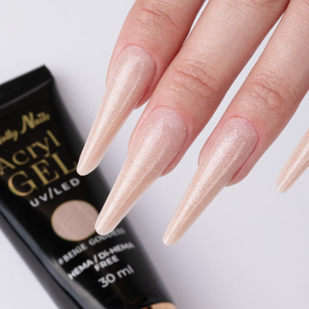 Gel acrílico Polygel para la aplicación de extensiones AcrylGel Molly Nails sin HEMA/Di-HEMA Beige Goddess 30 ml