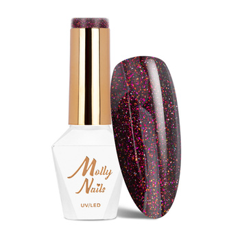 Vernis hybride Molly Nails Shocking Shine Darkest Star sans HEMA/Di-HEMA, 8 g, n° 688