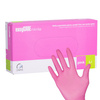 Gants jetables en nitrile à usage diagnostique et de protection Easycare Nitrile Pink, taille L, roses, 100 pièces