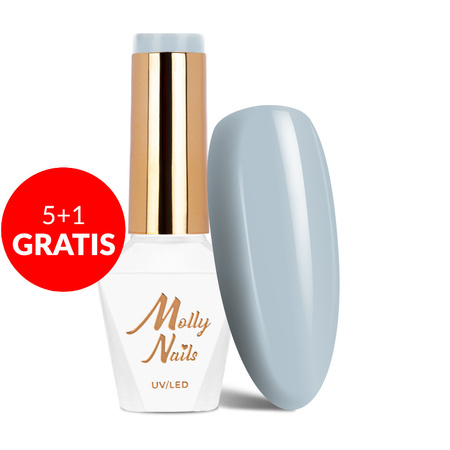 5+1 gratis Smalto ibrido MollyNails Pure Nature Summer Breeze senza HEMA/Di-HEMA 8 g n. 104