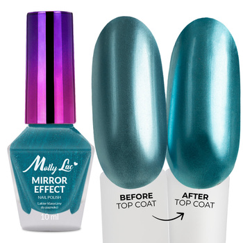 MollyLac Classic Nail Polish, Mirror Effect (Mirror/Metallic), No. 02, 10 ml