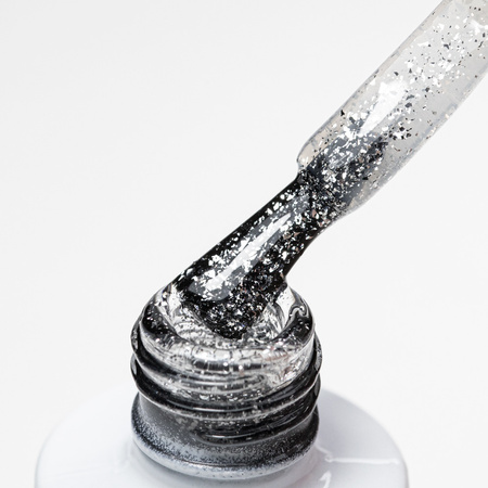 Topcoat mit „Cut-Foil“-Effekt, silberfarben, No-Wipe, AlleLac x Rosie Beauty, 6 g