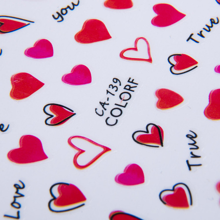 Dünne selbstklebende Valentinstag-Nagelaufkleber CA-139