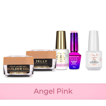 PRO MATCH SYSTEM 4+1 Angel Pink: 3 гелі: Jelly&SelfLeveling;&Gel; у флаконі + База + Doctor Top 15 г БЕЗКОШТОВНО