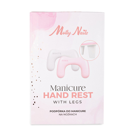 Support pour manucure sur pied MollyNails, rose