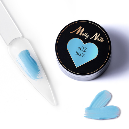 Паста для декорування ProArt Paste Molly Nails Blue без HEMA/Di-HEMA, 5 г, № 2