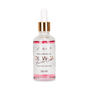 Aceite para cutículas y uñas con gotero Bubble Gum de MollyNails, 50 ml