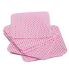 Staubfreie, perforierte Wattepads für die Nagelpflege von Molly Nails, rosa, 5 x 5 cm, 200 Stück