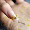 Self-adhesive nail stickers 5D/French/French smile line 20 pcs yellow SD-2280