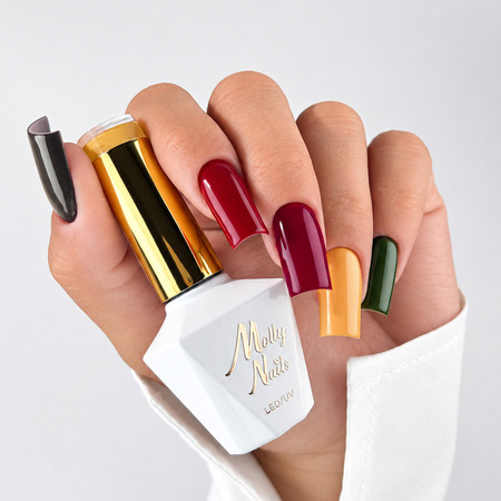 Гібридний лак LED/UV Gel Polish The Trend Edit № 304 Evergreen MollyNails без HEMA/Di-HEMA 8 г + каталог відтінків Greens БЕЗКОШТОВНО