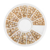 Décorations pour ongles « carrousel » avec des perles Molly Nails dorées, environ 150 pièces