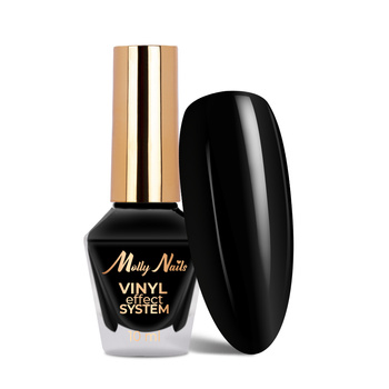 Classic Nail Polish STEP 2: Color Lacquer Vinyl Effect System MollyNails Black 10 ml