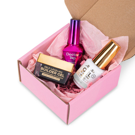 Molly Nails PRO MATCH SYSTEM 2+1 Clear : 2 gels de construction + Doctor Top 10 g