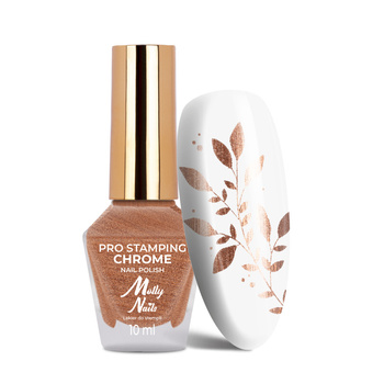 Smalto per stencil e stamping Molly Nails PRO Stamping Chrome Copper n. 25 10 ml