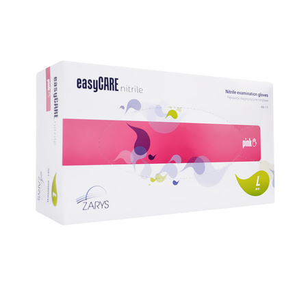 Easycare nitrile Pink disposable diagnostic and protective gloves, size L, pink, 100 pcs