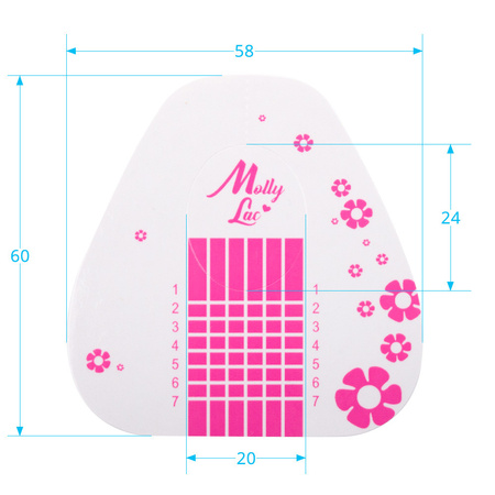 Nagelform-Schablonen Basic Flowers MollyLac 500 Stück