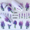 Autocollants à l'eau pour les ongles, motif floral YZW-3046