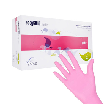 Easycare Nitril-Einweghandschuhe für Diagnose und Schutz, Größe L, rosa, 100 Stück