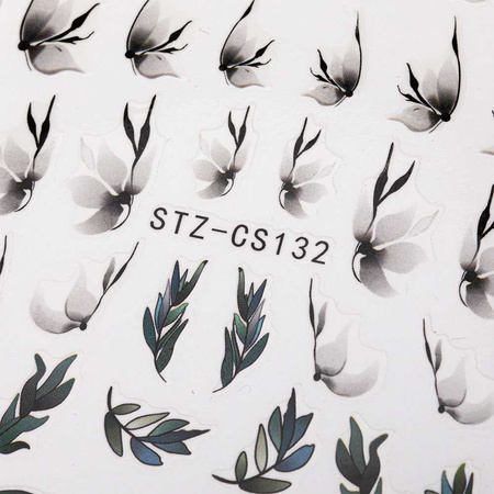 Thin self-adhesive flower nail stickers STZ-CS132