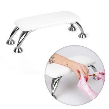 Molly Nails White Manicure Rest with Silver Legs