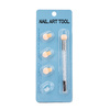 Double-sided sponge brush for ombre and nail art stamp with white zirconia