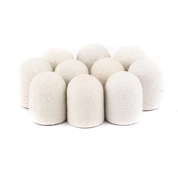 Pedicure-Kappen 13 mm, Körnung 240, 10 Stück, Fabric Podo AlleMed, Weiß